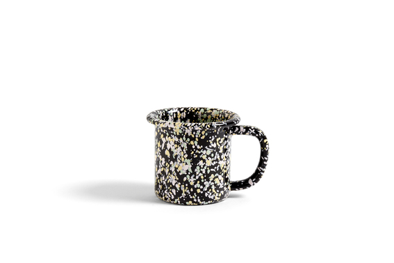 Enamel Mug Sprinkle black