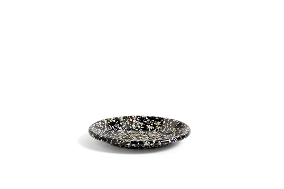 Enamel Dish Sprinkle black